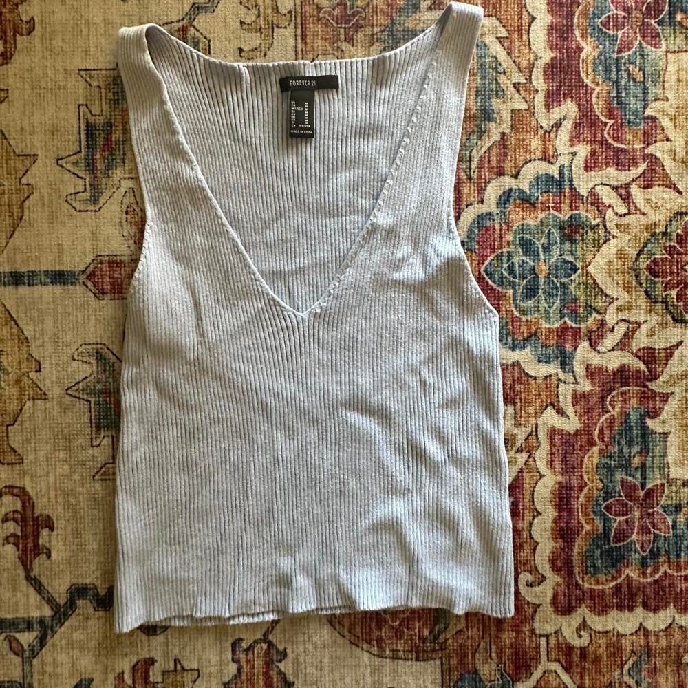 Light blue forever 21 ribbed
